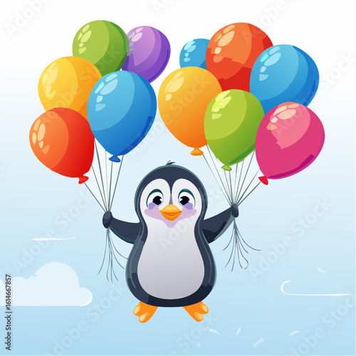 A hopeful penguin clutches balloons and tries to fly in this funny, heartwarming cartoon.