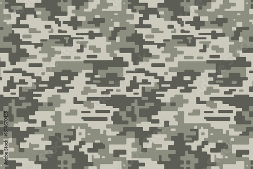 Digital military camouflage seamless vector pattern background.
