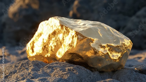 prospecting gold rock