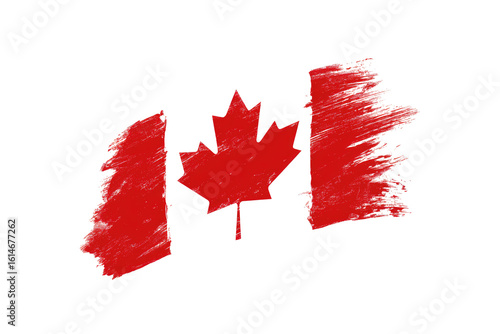 Crayon sketch of Canadian flag