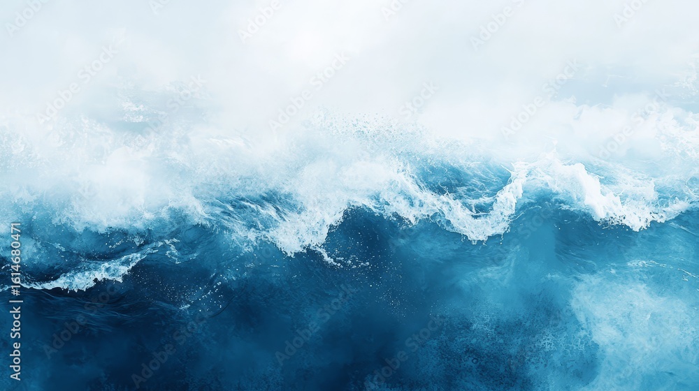 Obraz premium design blue water color invite