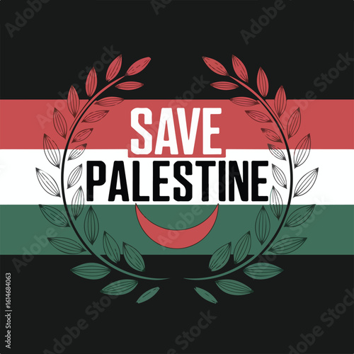 Save Palestine | Solidarity illustration.