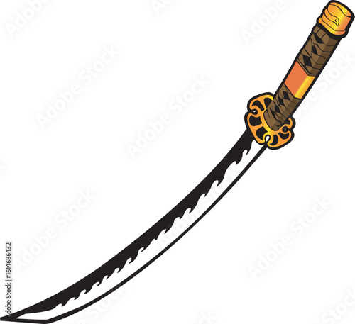 samurai sword vector