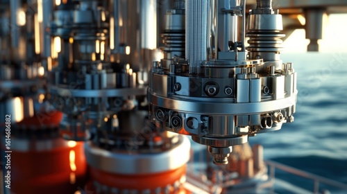 Offshore Oil Rig Subsea Equipment Close Up