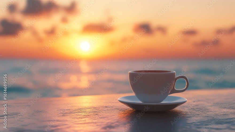 Obraz premium brew coffee sunrise