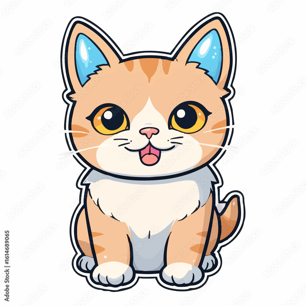 Obraz premium Cute cat Sticker