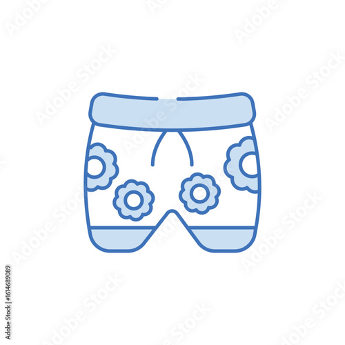 Beach short icon design with white background stock illustration
