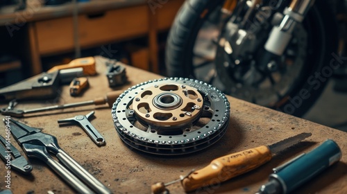 Motorcycle Sprocket Repair: Precision and Detail in a Workshop