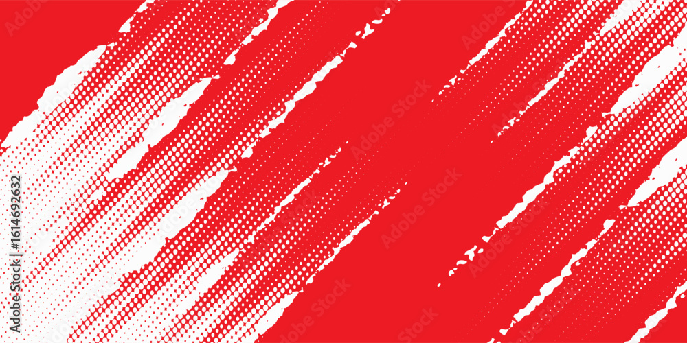 Fototapeta premium red and white brush wrap car sticker pattern abstract banner sporty lines red and white color combination grunge brush modern pattern racing motorsport vector design.