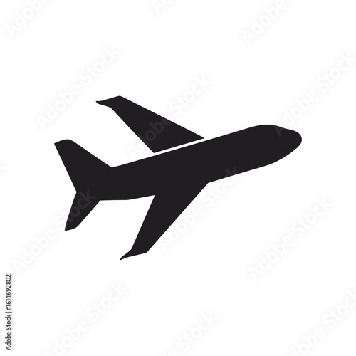 Airplane icon for flight and travel concepts