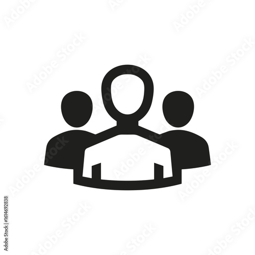 Teamwork and leadership icon for community