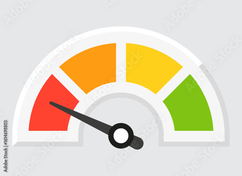 Modern Credit Score scale meter design concept 9