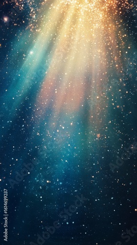 Light Beam Sparkle Effect on a Dark Background