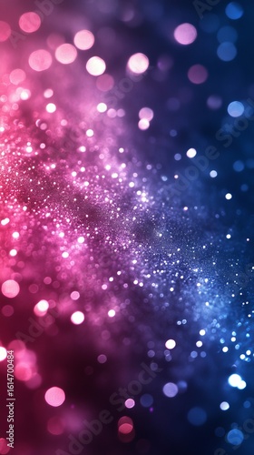 Abstract Glittering Bokeh Background with Pink and Blue Lights