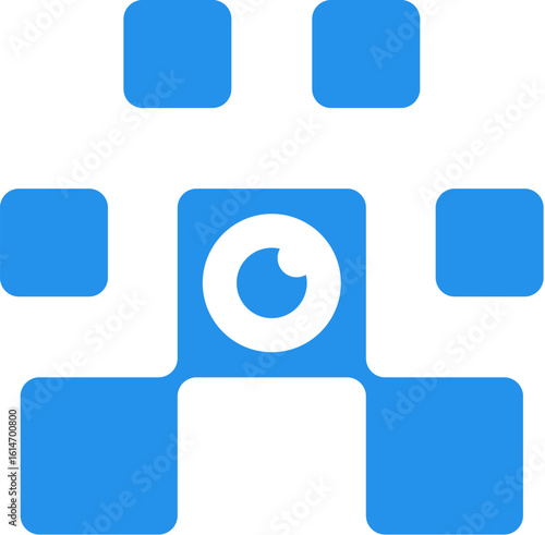 Modern Pixel Camera-Inspired Logo for Pet Tech Company