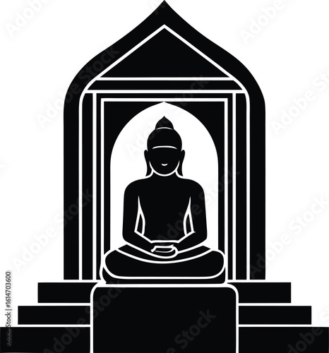Giant Peaceful Statue of Buddha in Meditation