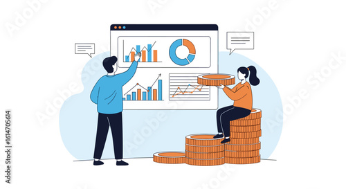 Analyzing financial growth and investment strategies for business success and economic prosperity