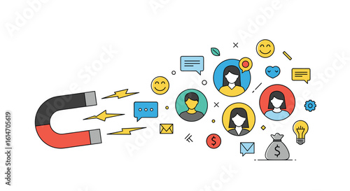 Visualizing the power of attraction marketing and customer engagement strategies for business growth