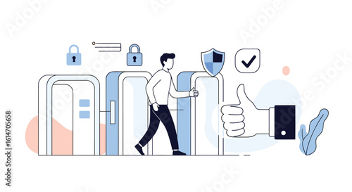 Secure entry system for enhanced building access control and safety measures