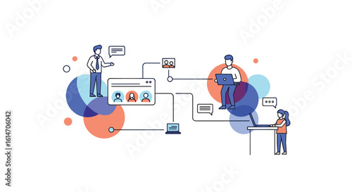 Collaborative digital communication and data exchange among diverse teams using online platforms and devices