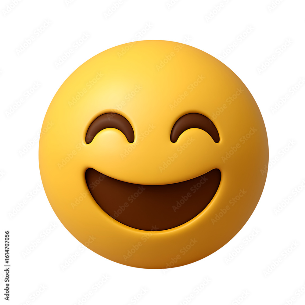 Quality full Cartoonish 3d cheerful emoji isolated on transparent background Quality full Cartoonish 3d cheerful emoji isolated on transparent background