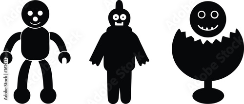 Set of Wind-Up Christmas Toys Reimagined as Monsters