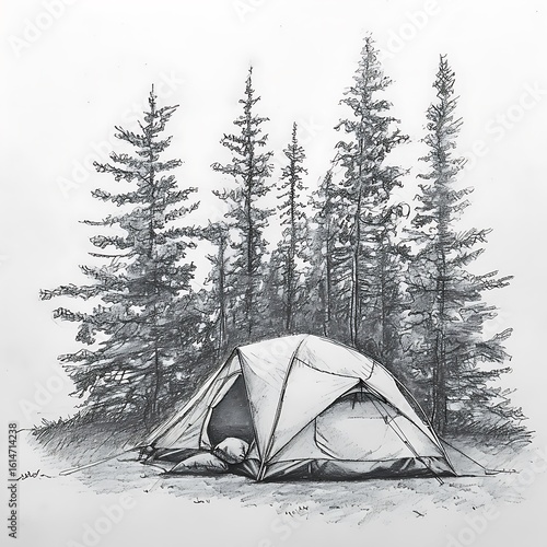 camping in the mountains