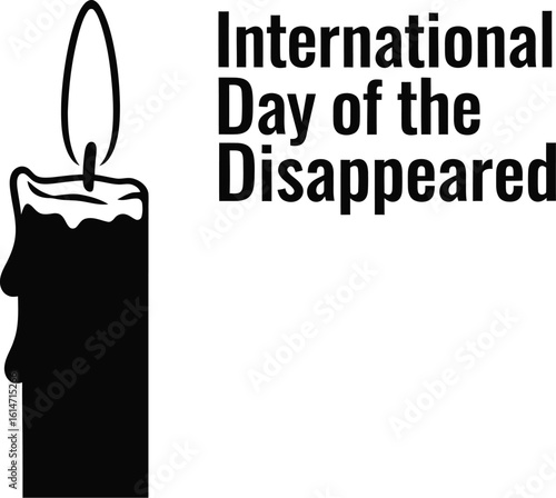 A lit candle for international day of the disappeared