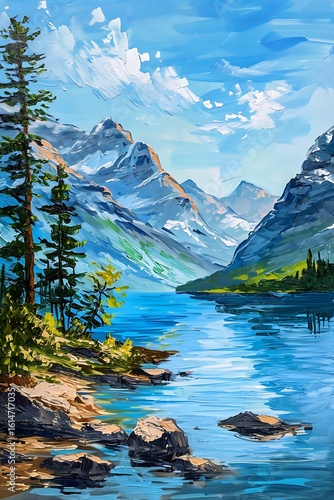 mountain lake in the mountains