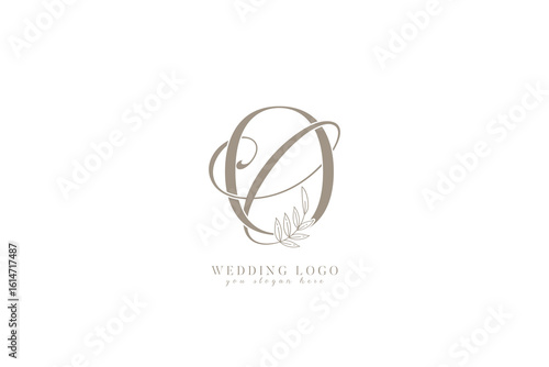 CO OC monogram wedding logo with initial letters 