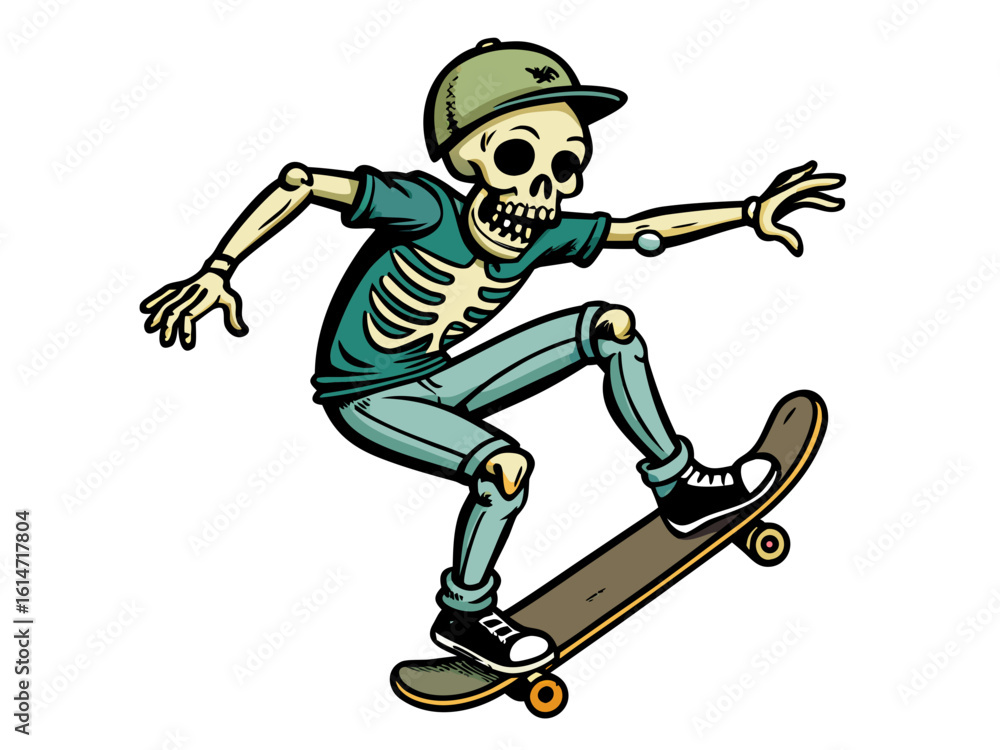 Fototapeta premium skeleton playing sakteboard