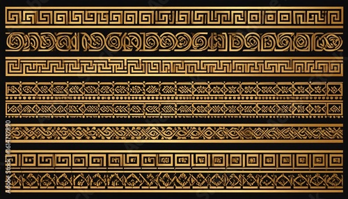 Gold decorative borders