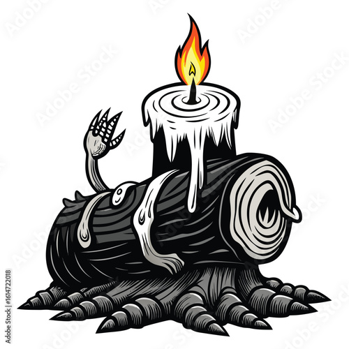 Yule Log as a Large Severed Monster Limb