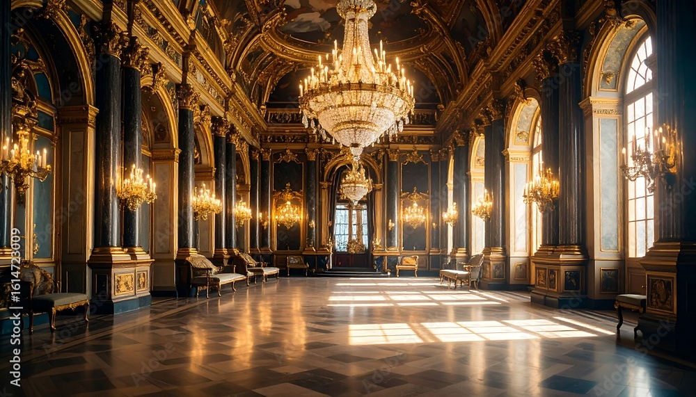 Obraz premium Grand hall, opulent interior, classical design