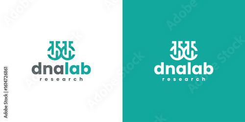 dna lab research logo vector