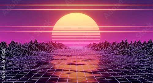 Vaporwave Odyssey: Cruising the Grid Towards an Eternal Retrograde Sun

