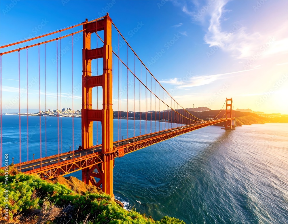 Obraz premium Golden Gate Bridge at sunset (2)