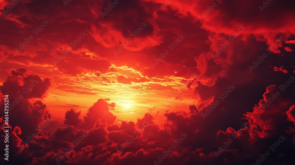 Fototapeta premium dusk red sky