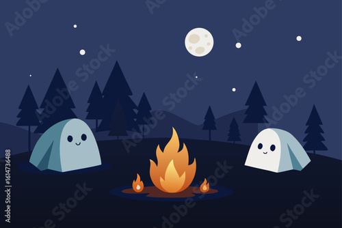 halloween campsite ghostly campers