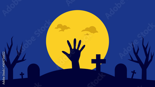 halloween graveyard scene dark spooky