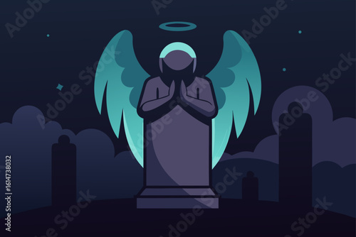 sleepy jack o lanterns under tree floating