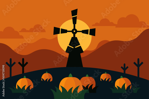 windmill cursed pumpkin field