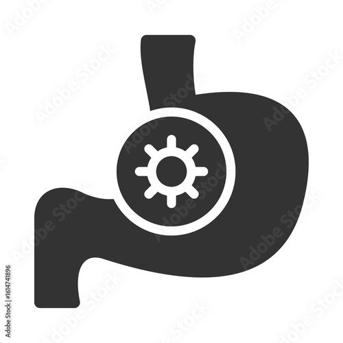 Rotavirus Icon Glyph Style. Vector Illustration Design