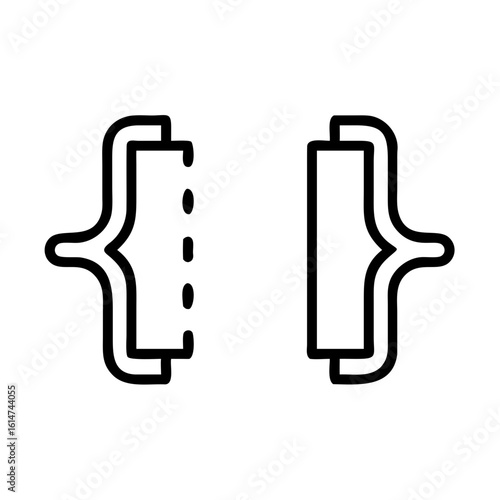 brackets icon design.