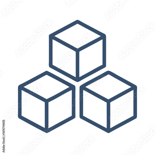3D blocks icon design.