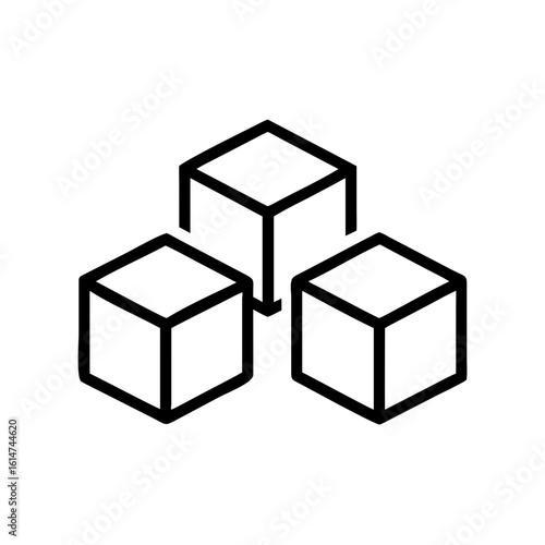 3D blocks icon design.