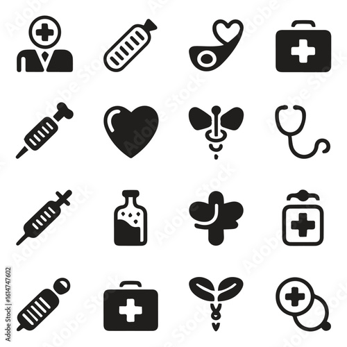 medical icon set
