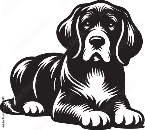 Dog silhouette vector art, Nice looking dog silhouette, Puppy dog silhouette vector illustration 