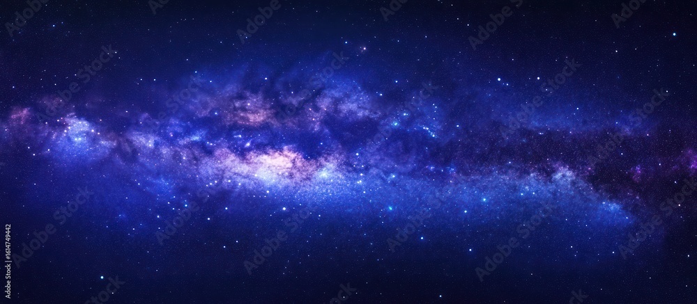 Naklejka premium Deep Space Exploration: A Captivating Image of the Milky Way Galaxy's Splendor