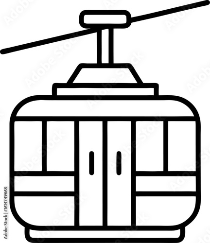 cable car vector icon 